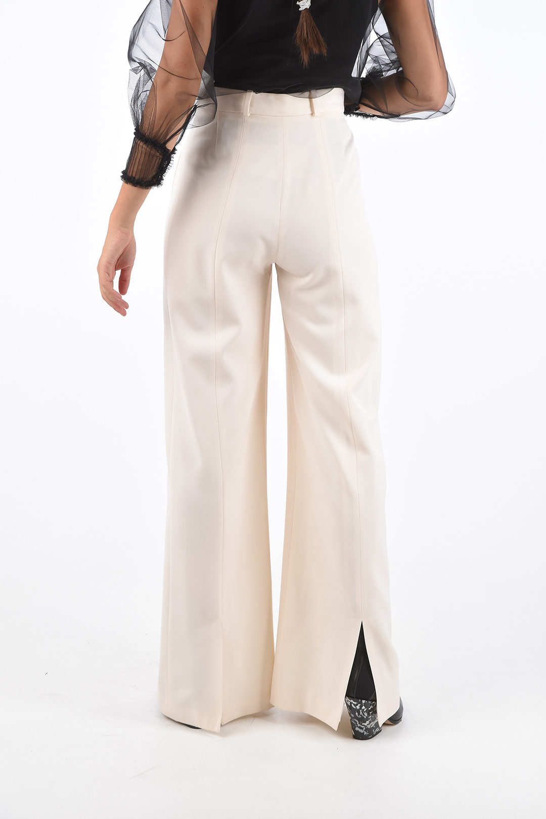 Pantaloni Eleganti Pantaloni Palazzo In Lana Stella McCartney - Main Image