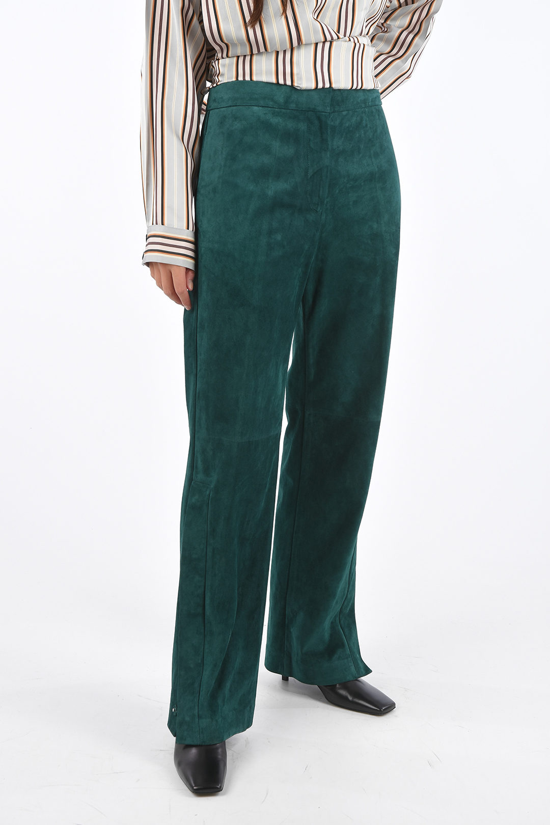 Jil Sander Pantaloni Palazzo in Suede LAPO con Spacco Laterale donna -  Glamood Outlet