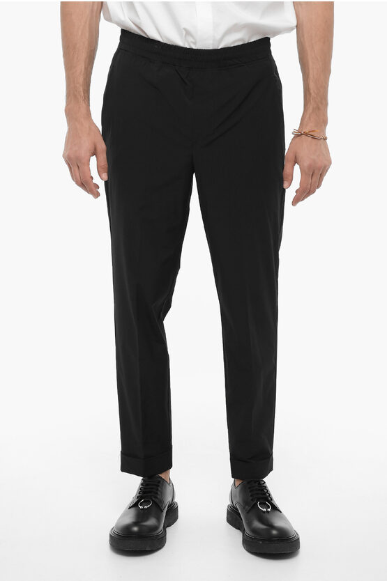 Pantaloni REM in Nylon con Elastico in Vita