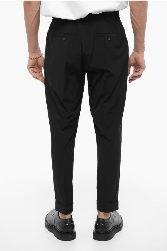 Pantaloni REM in Nylon con Elastico in Vita