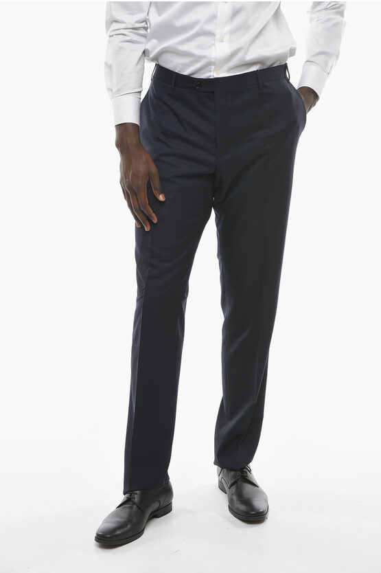 Corneliani Virgin Wool Mantua Pants With Pleat