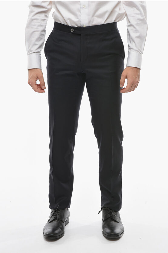 Corneliani Cc Collection Fil A Fil Wool Pants With Belt Loops