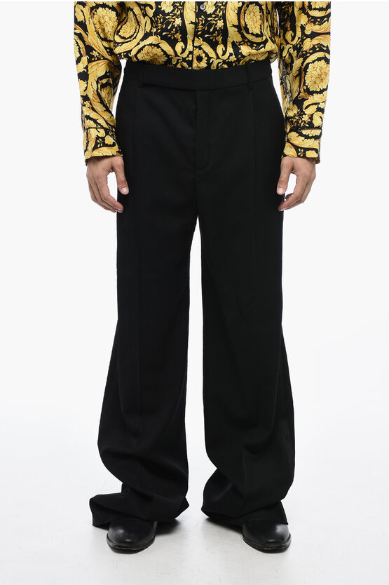 Shop Saint Laurent Pants Smoking With Side Satin Band