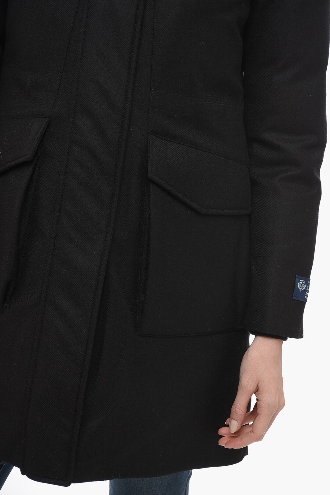Woolrich Parka MILITARY With Fur Hood women - Glamood Outlet