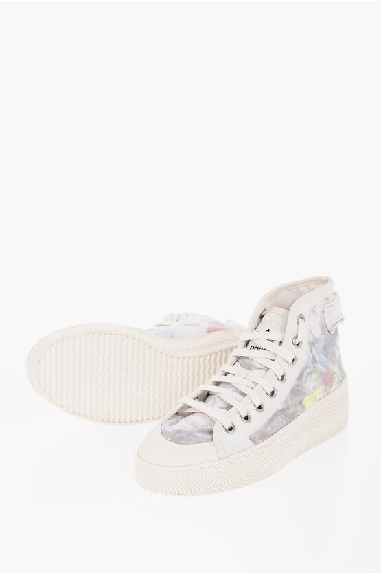 Adidas Originals Parley Abstract Printed Nizza High-top Sneakers With High So In White