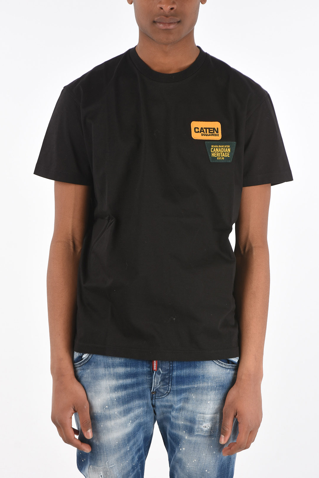 dsquared2 patch t shirt