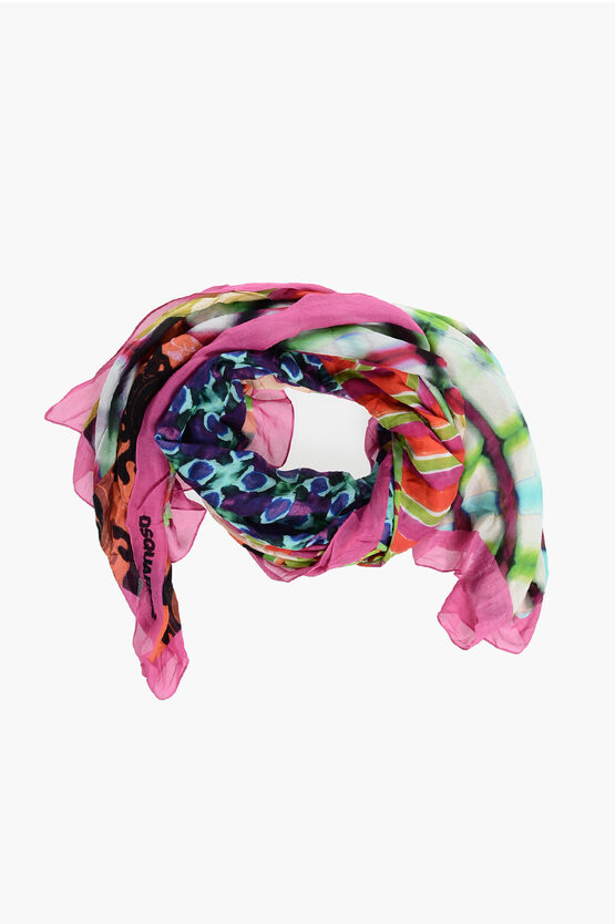 Dsquared2 Patchwork Motif Multicolor Foulard