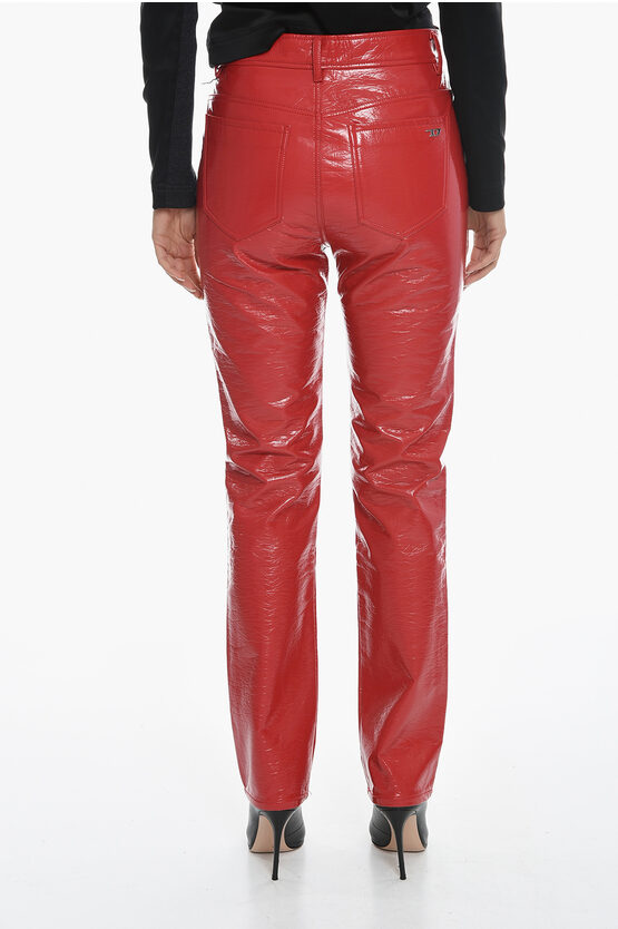 Diesel Patent Faux Leather P-ARCY Pants women - Glamood Outlet