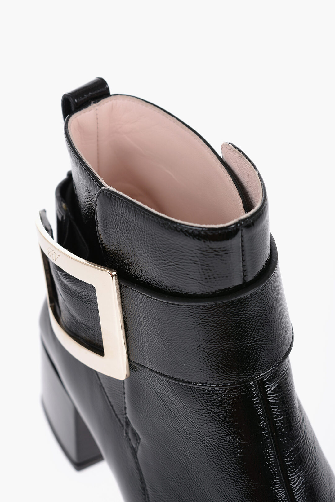 関税送料込Roger Vivier Patent Leather Ankle Boots Roger Vivier Women Patent Leather Buckled Ankle Boots | eBay