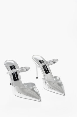 Tom Ford logo-plaque 40mm Leather Mules - White