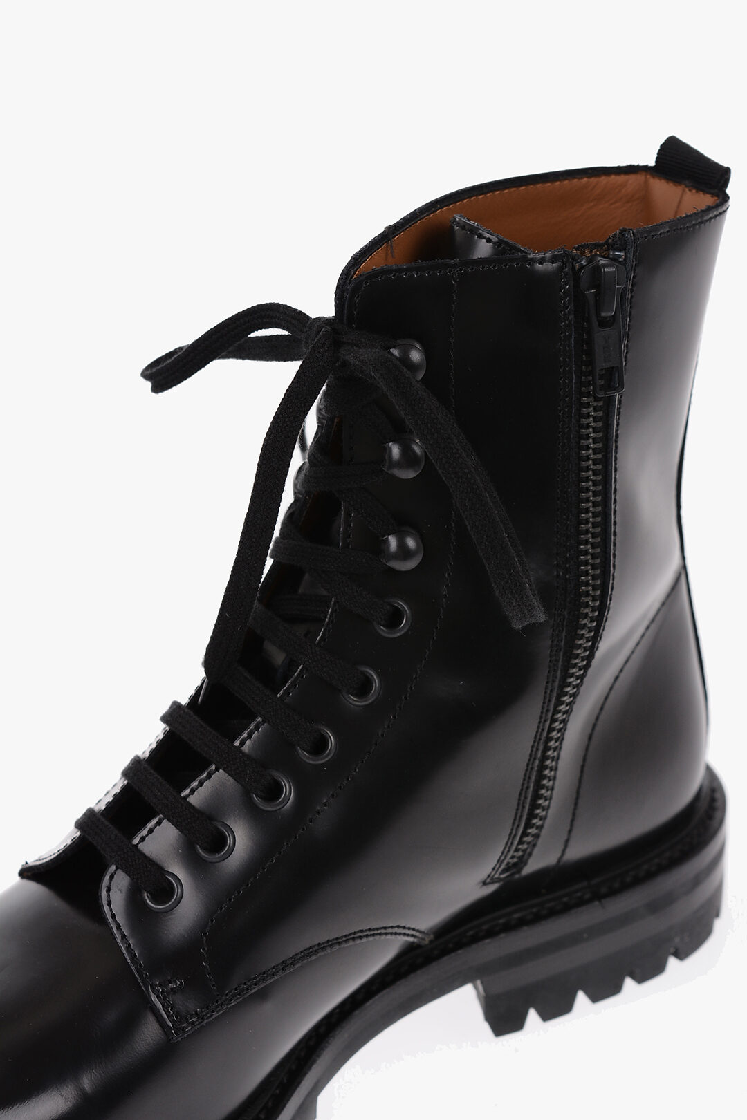 Common projects Patent Leather Combat Boots with Track Sole men Glamood Outlet