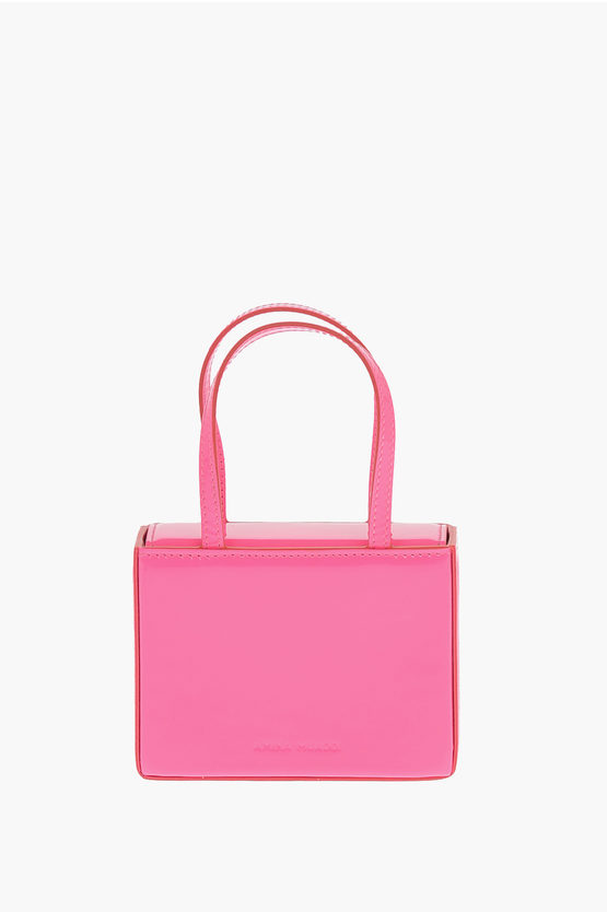Shop Amina Muaddi Patent-leather Giorgia Mini Handbag