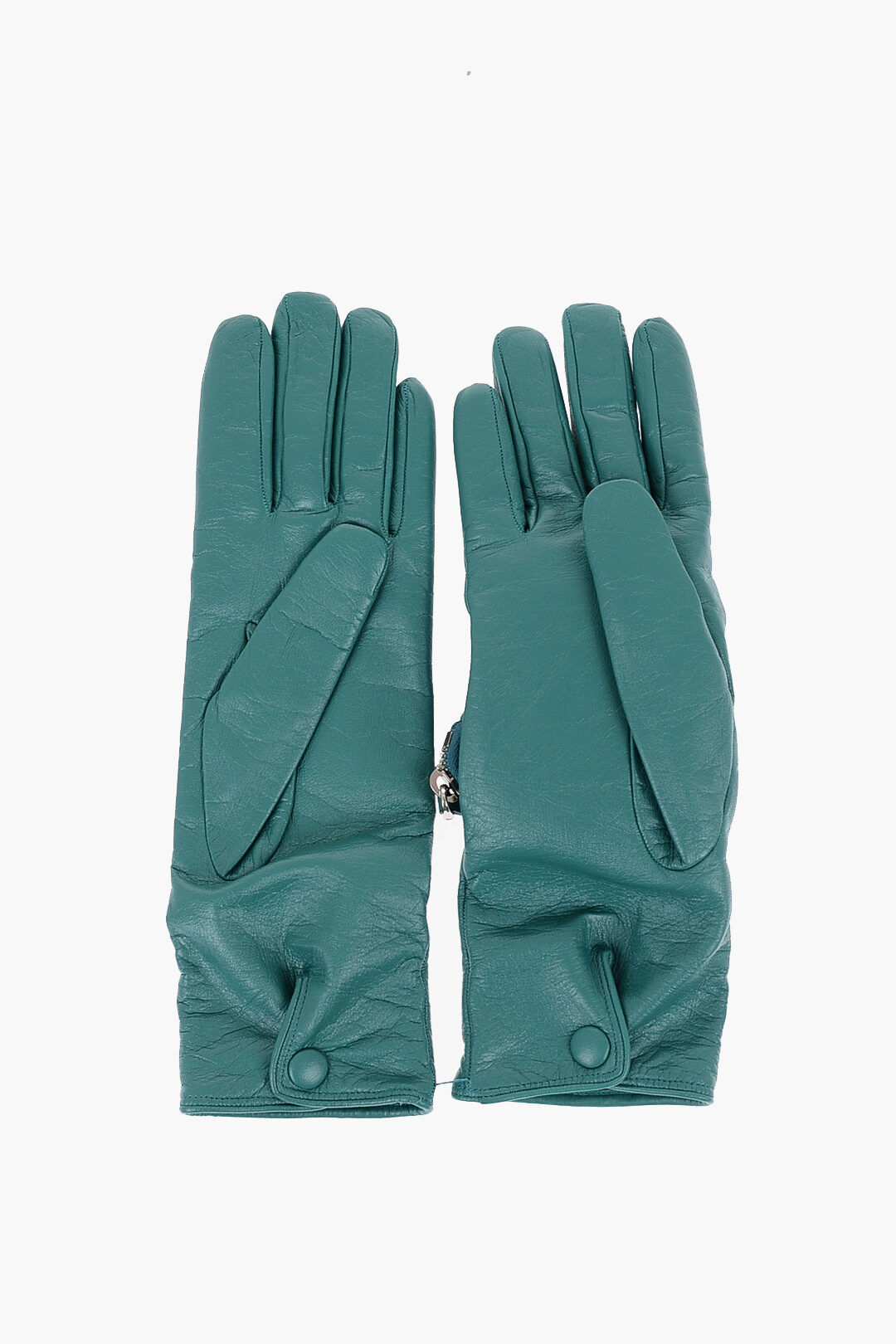 Prada Patent Leather gloves with Triangle-Shaped Pocket