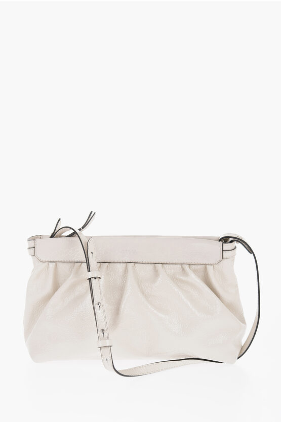 Shop Isabel Marant Patent Leather Luz Clutch With Removable Shoulder Strap