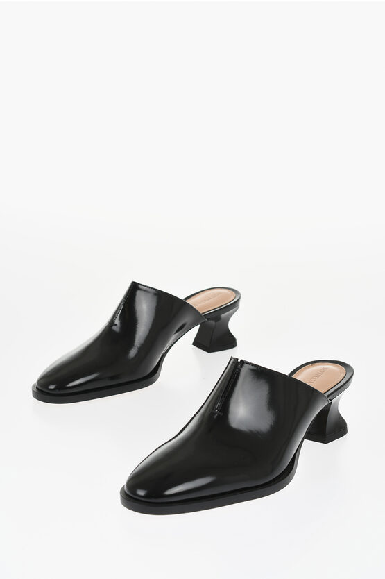 Bottega Veneta Patent Leather Mules With Spool Heel 5,5cm