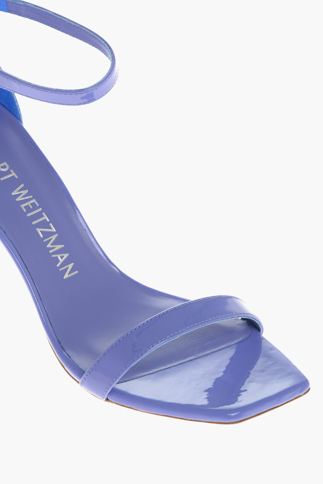 Stuart Weitzman Patent Leather NUNAKED Sandals with Ankle