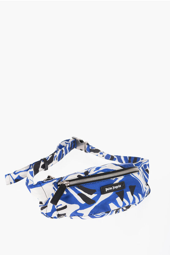 Palm Angels Man Belt Bag Blue Size - Textile Fibers