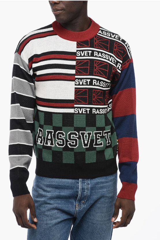 RASSVET PATTERNED CREW-NECK SWEATER 