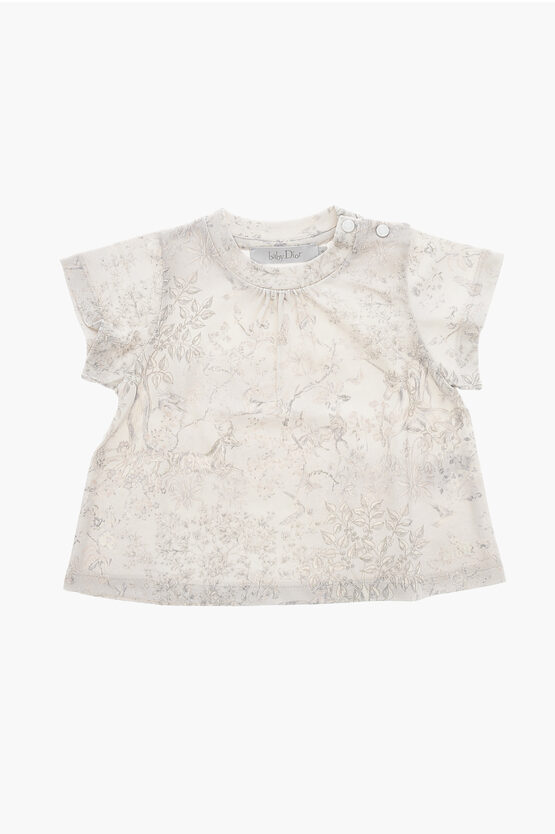 Dior Patterned Crew-neck T-shirt In Multi