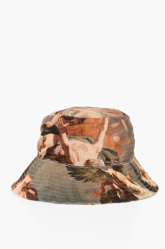 Balmain Patterned Jcquard Fabric Bucket Hat In Multi
