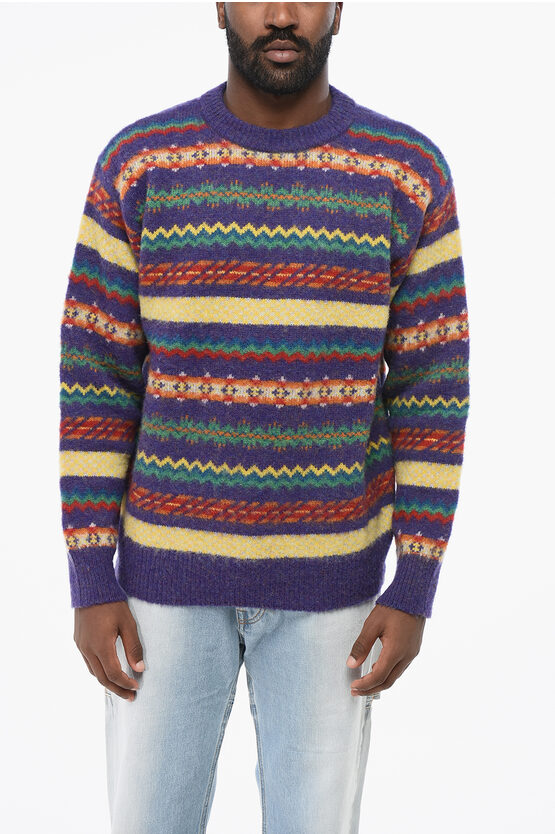 Howlin' Patterned Pure Wool Crew-neck Sweater