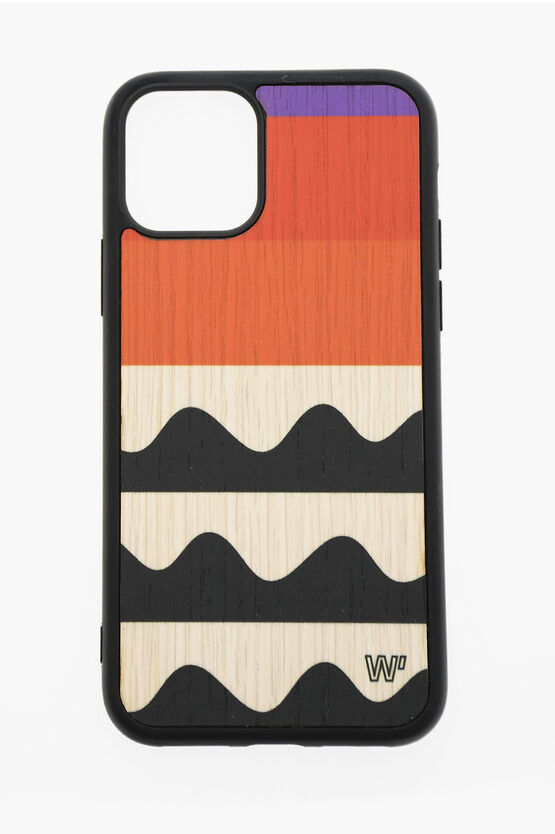 Wood'd Patterned Riga Rosa Iphone 11 Pro Hard Case In Multi