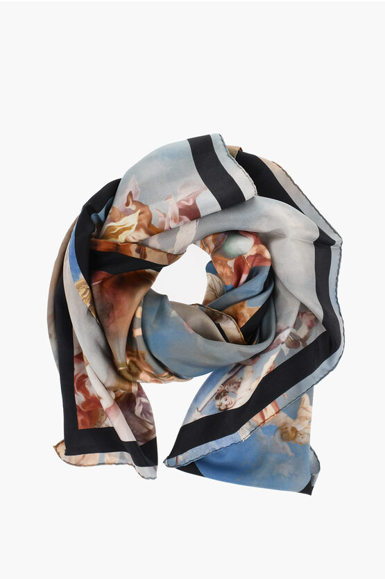 Balmain Patterned Silk Foulard In Multi