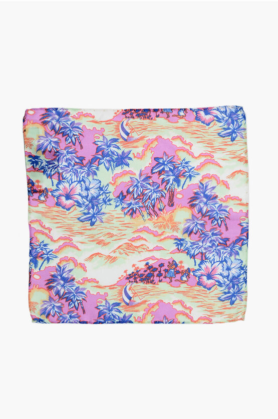 Dsquared2 Patterned Silk Hawaii Pocket Square