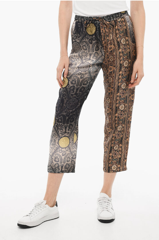 Shop Pierre-louis Mascia Patterned Silk Pants With Elastic Waistband