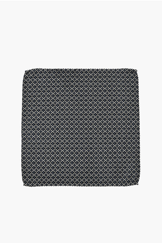 Dsquared2 Patterned Silk Pocket Square In Blue
