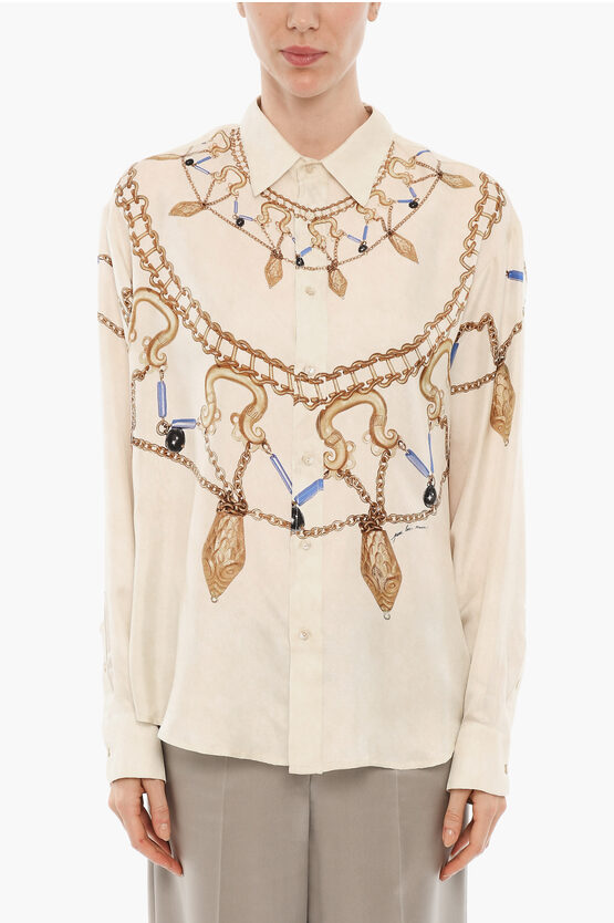 Shop Pierre-louis Mascia Patterned Silk Shirt