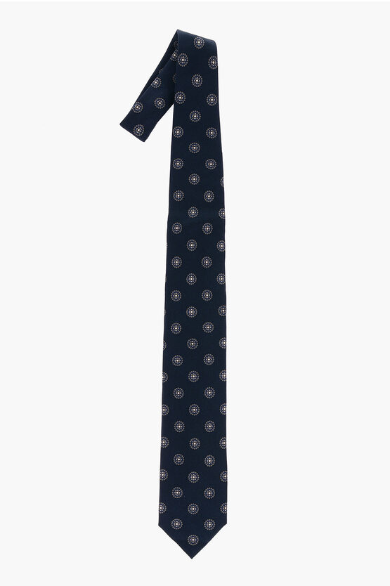 Marzullo Patterned Silk Tie In Black