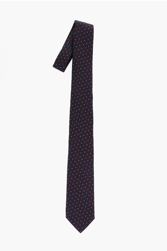 Corneliani Patterned Silk Tie In Animal Print