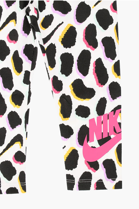 Patterned Stretch Cotton Leggings