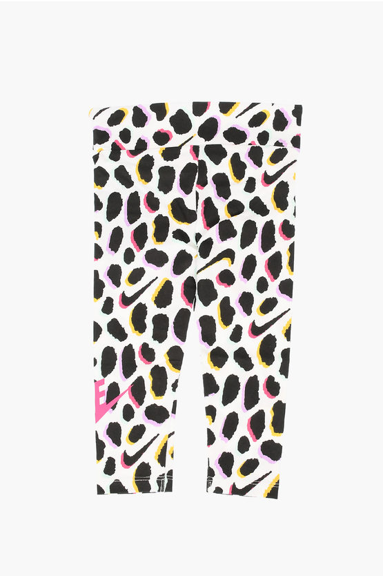 Patterned Stretch Cotton Leggings