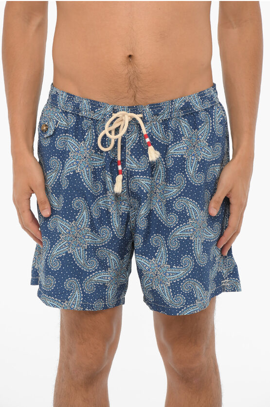 Shop Mc2 Saint Barth Patterned Swim Shorts