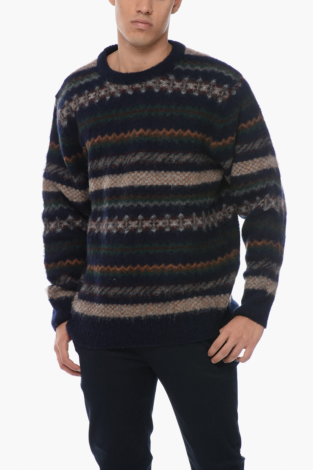 【GENERAL IDEA】Wool Crew Neck Pullover Mens_crew_roll_neck_pullover_a