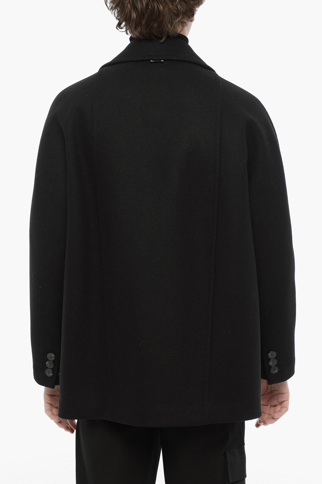 Neil Barrett Peacoat Doppiopetto in Misto Lana uomo Glamood Outlet