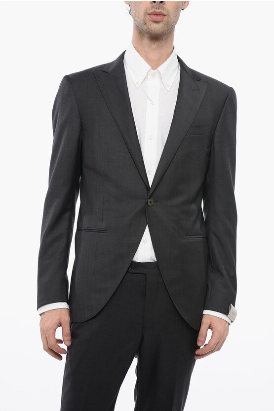 Corneliani Peak Lapel Academy Virgin Wool Blazer