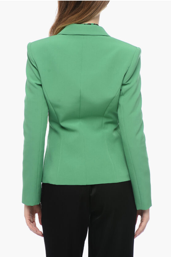 Peak Lapel Solid Color Single-Breasted Blazer