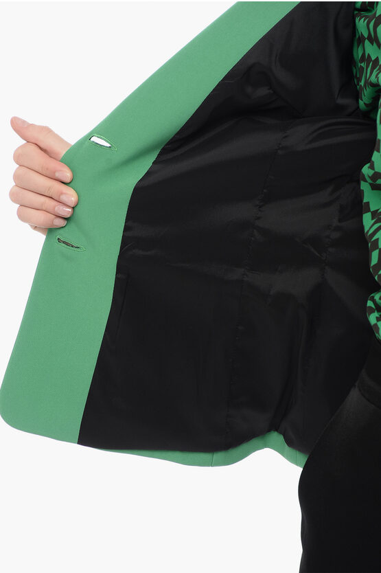 Peak Lapel Solid Color Single-Breasted Blazer