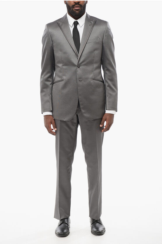 Nino Danieli Peak Lapel Three-piece Suit With Contrasting Detail
