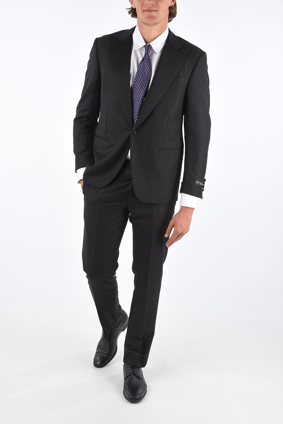 Corneliani Peaked Lapel SMOK LEADER One Button Suit men - Glamood Outlet