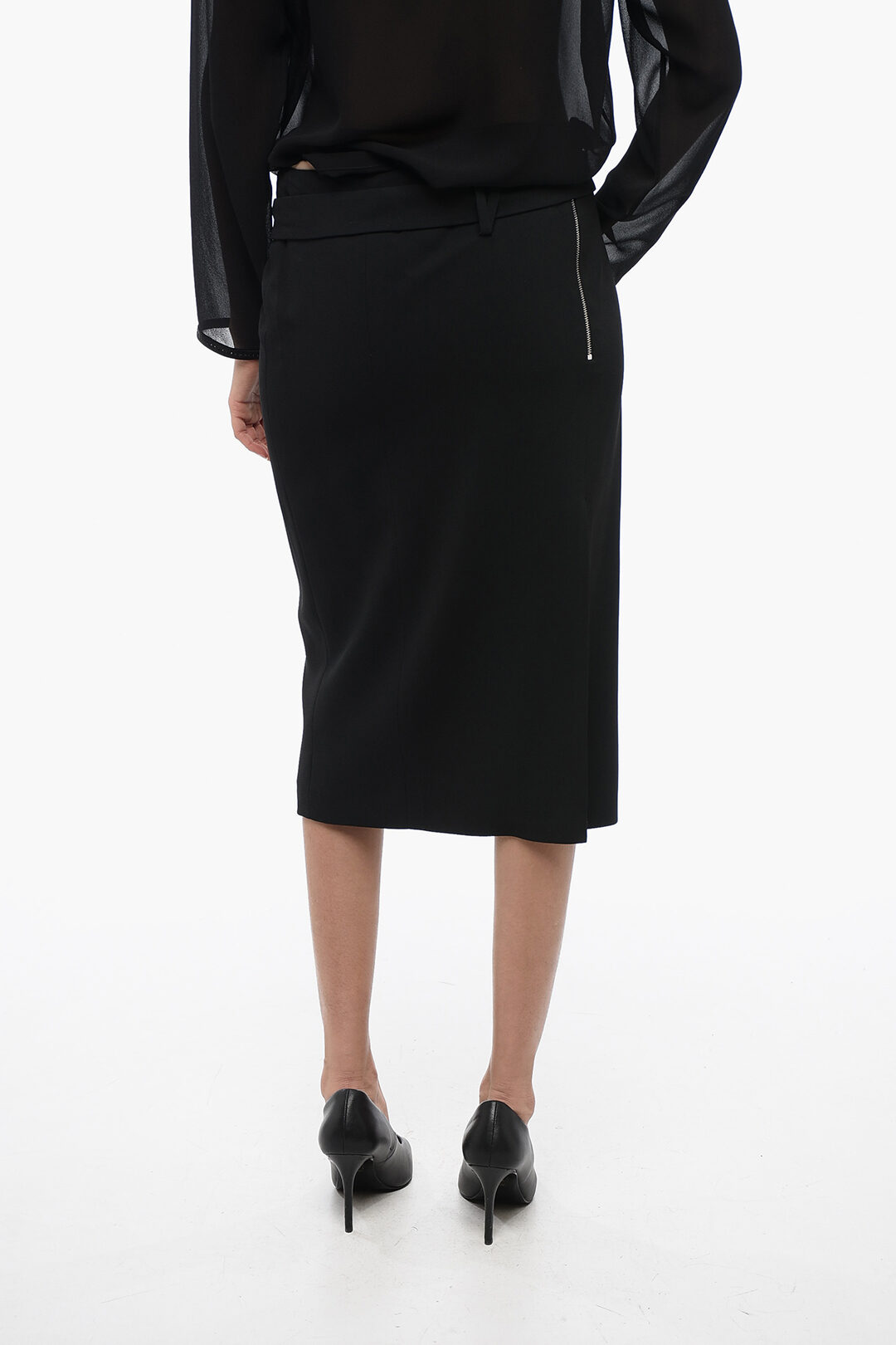 Versace Pencil Skirt with Logoed Belt women - Glamood Outlet