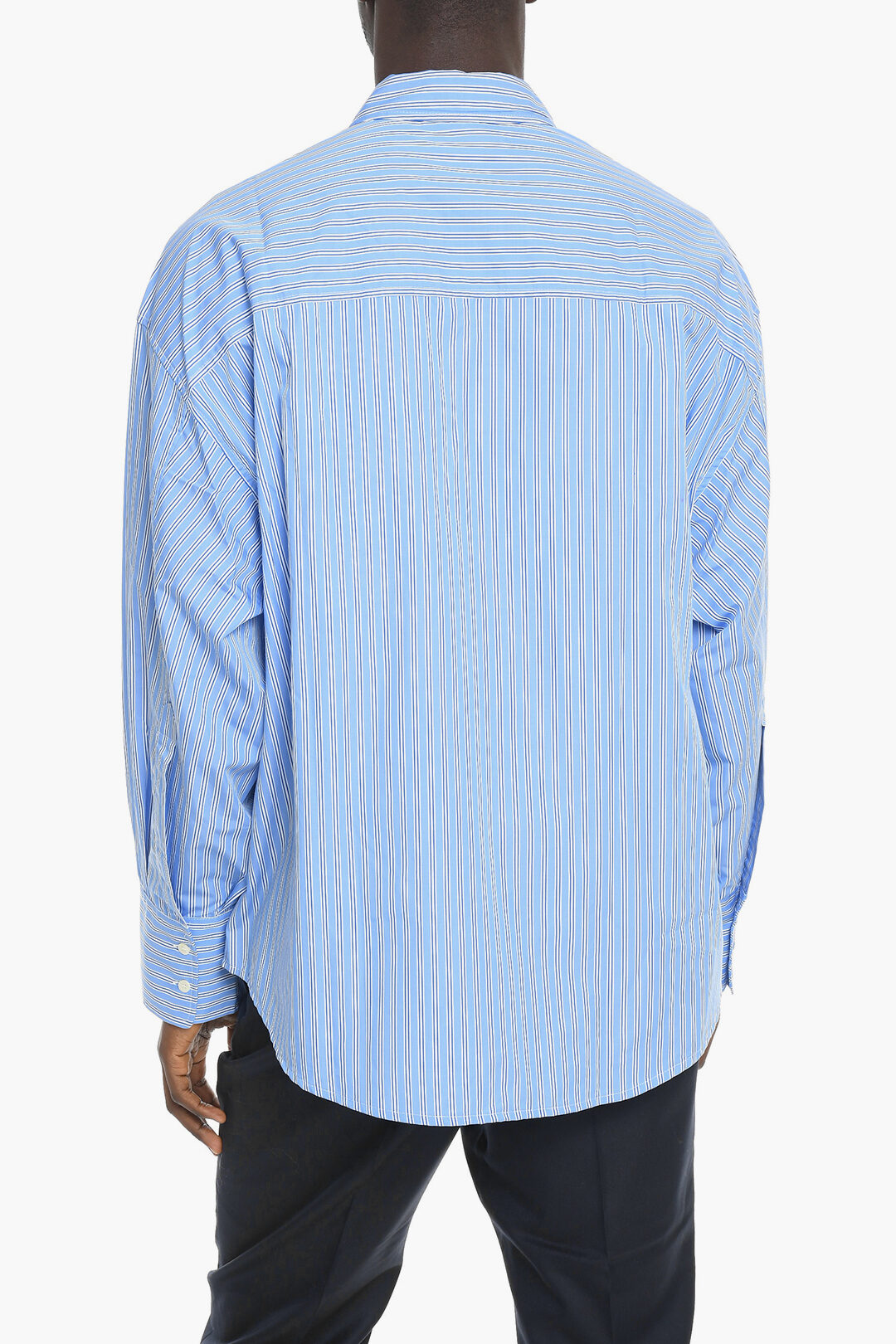 Pencil Striped Shirt with Breast Pocket