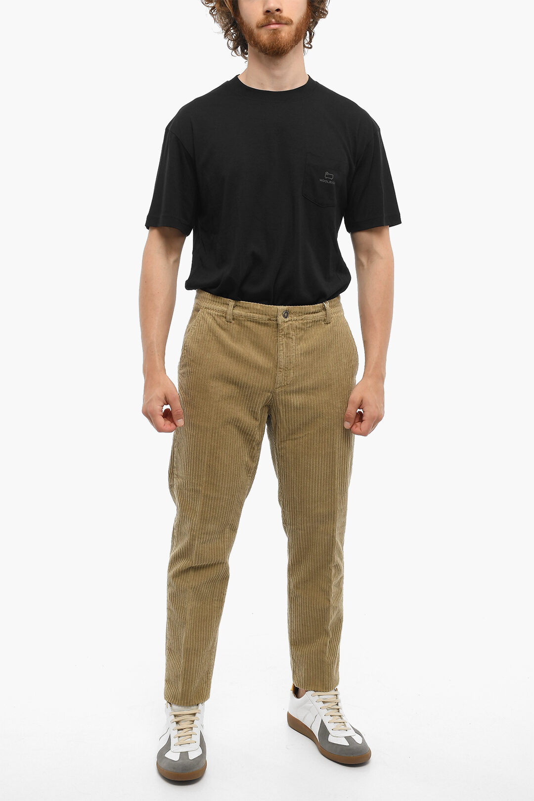 Woolrich PENN-RICH Corduroy Pants with Belt Loops men - Glamood Outlet