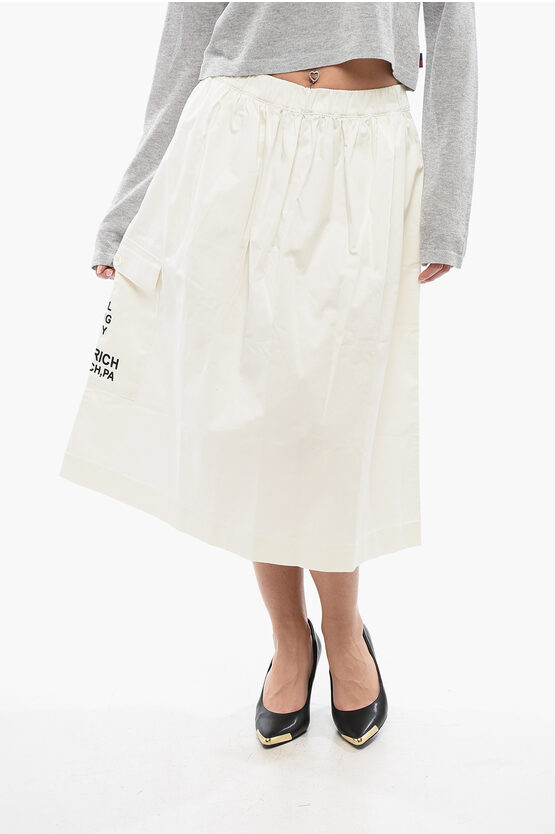Woolrich Penn-rich Cotton Blend Midi Skirt With Utility Pockets