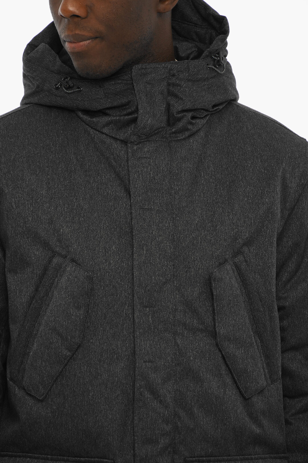 Woolrich PENN-RICH Padded Jacket with Hood and Hidden Closure men ...