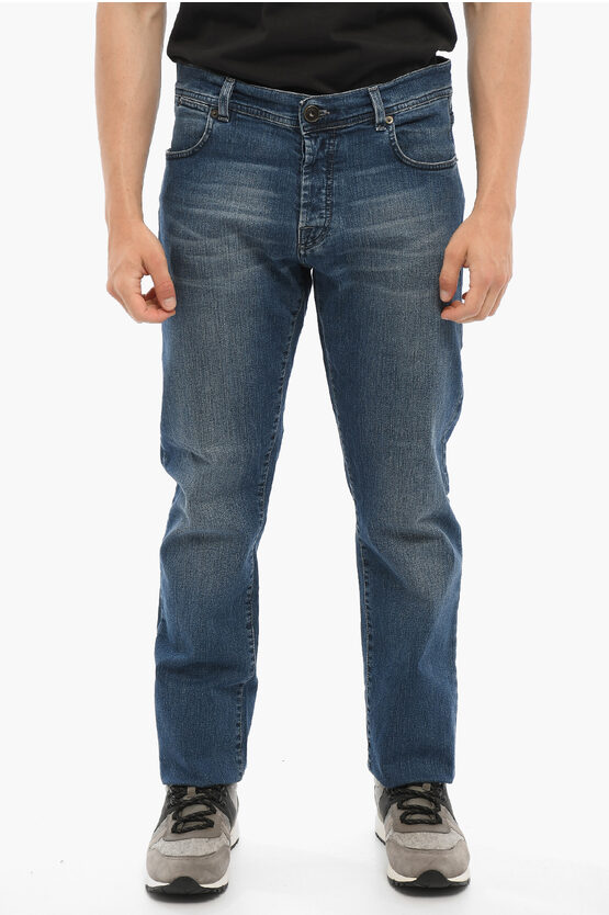 Woolrich Penn-rich Regular Waist Stretch Denim Jeans 19cm In Blue
