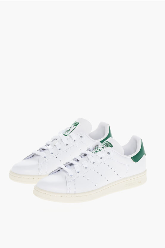 Adidas Originals Perforated Leather Stan Smith Low-top Sneakers In White